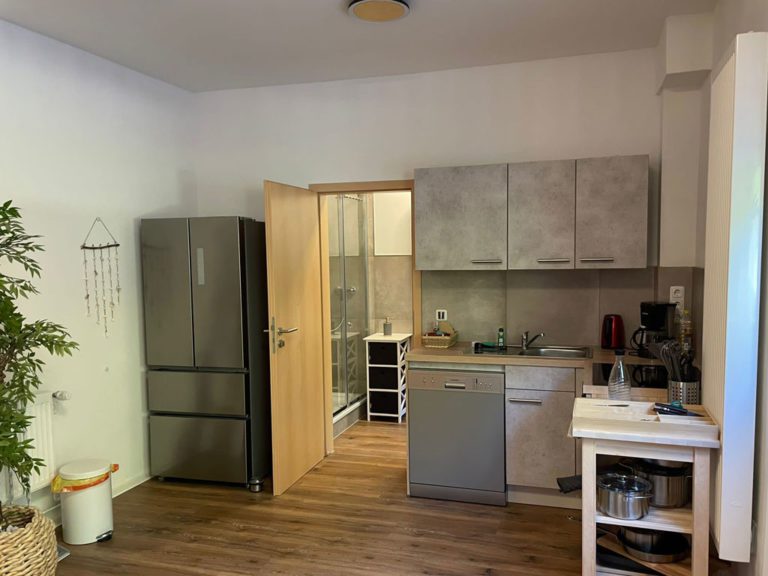 Wohnküche Ferienwohnung Reiterhof Boltenhagen